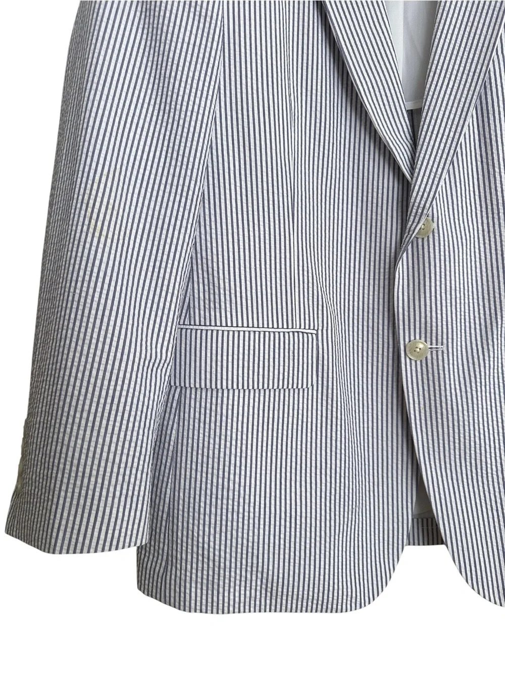 PALM BEACH Bradley Seersucker Sport Coat Blazer 42R 100% Cotton Gatsby Coastal